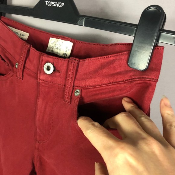 Lucky Brand Red Brooke Legging Jeans Size 26W - Picture 4 of 10